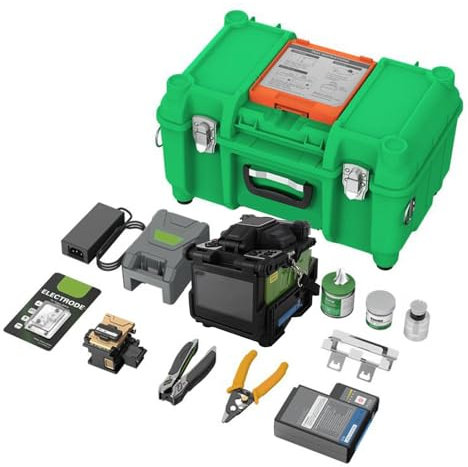 Splicer Gearwell Fusion, soudeur automatique en fibre optique avec boîtier de transport, épisseur de fibre de fusion pour la terminaison du câble FTTH