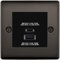 BG Nexus Black Nickel 45W USB Wall Socket Euro Module USB-A & C - Black Insert
