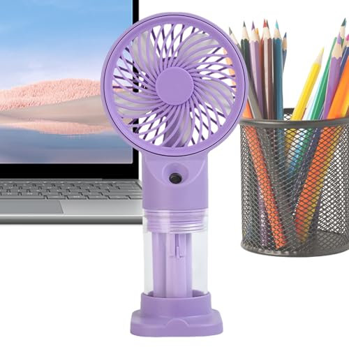 Fan with Water Mist Spray, Portable Spray Cooler, Handheld Air Blower, USB Rechargeable Battery, 3-Speed Cooling Function, 6.38x1.73x3.07In Great for Travel Events, Women, Men, Beach,