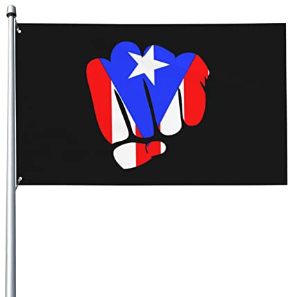 Garten Flaggen Puerto Rico Boricua Jdm Personality Flag Uv-Beständig Fahne Weatherproof Balkonflagge Für Parade Outdoor Extérieur 90X152CM