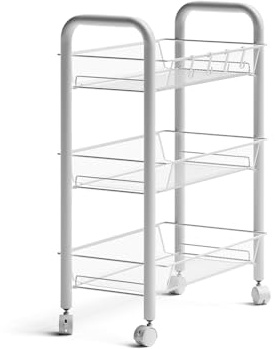 Vicco Rollcontainer Tarro, Weiß, 45 x 64 cm | mit 3 Ablagefächern, auf Rollen flexibel einsetzbar in verschiedenen Wohnbereichen