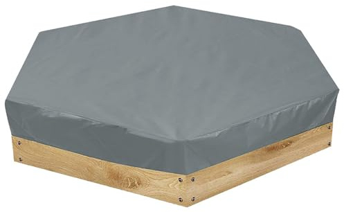 Sandkastenabdeckung, sechseckige Sandkastenabdeckung, UV-blockierender Outdoor-Schutz, wasserdicht, 55, 12 x 47, 24 x 7, 87 Zoll.