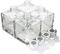 Juego de botellas de difusor de cristal cuadradas grandes de 4 a 3.7 de alto, 200 ml 7 fl oz. Accesorios de fragancia, uso para bricolaje de difusor de varillas de repuesto con aceites esenciales