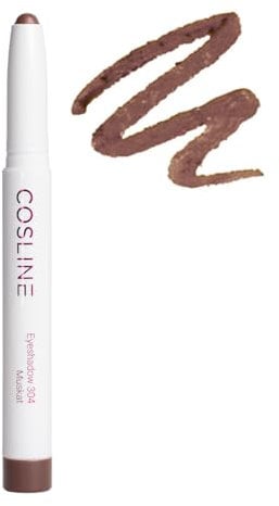 COSLINE Eyeshadow Lidschatten Nr. 304, Farbe: Muskat, Puderstift in handlicher Stiftform, Praktisch für unterwegs, Vegan, Made in Germany