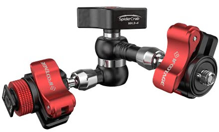 IFOOTAGE 7inch Kamera Magischer Arm Magic Arm,Aluminium Gelenkarm mit Kaltschuhhalterung und Mini-Kopf,für DSLR-Kamera-Rig/LCD-Monitor/Actionkamera,Max. Belastung 13.2lbs/6kg,Spider Crab MA3-4