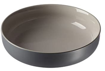 Ritzenhoff & Breker Schalen Jasper, Grau, 4er Set, ø 19 cm, 850 ml, Steinzeug, Schüsseln mit Soft-Touch-Haptik & farbiger Matt-Glasur