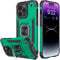 Honeyview ShockProof Case for iPhone 14 Pro 5G with Ring Kickstand, Bumper Armour Phone Cover for Apple iPhone 14 Pro 5G - Dark Green
