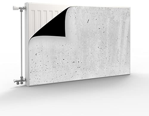 Primus Print Heizkörperverkleidung Heizkörperabdeckung magnetisch (Betonoptik, 80x60 cm)
