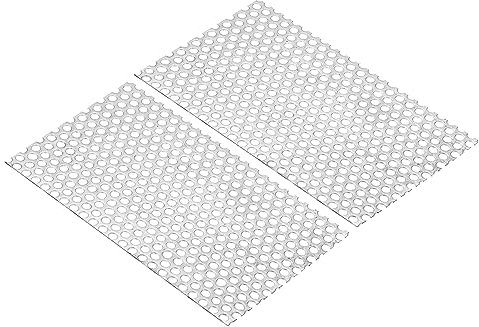 PATIKIL 8 x 4 304 Stainless Steel Perforated Sheet, 2pcs 0.2 Hole 19GA Expanded Metal Mesh Plate Screen Decorative Meshes for Ventilation Grill Smoking