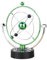 ThinkTop Educational Physics Mechanics Science Toy Kinetic Art Milky Way Orbital Gadget Perpetual Motion Gizmos Home Office Desk Decoration (Green)