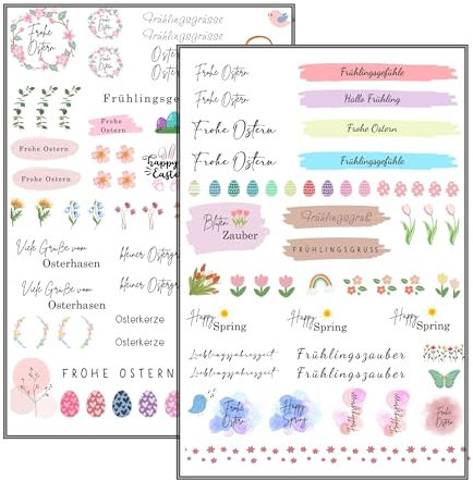 MilaBoo® Kerzentattoos Ostern 2 I DIY Aufkleber für besondere Anlässe, einfache Anwendung, vielseitig einsetzbar (Ostern 2)