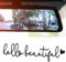 Yuanchu 3 Stück Hello Beautiful Spiegel-Aufkleber,Vinyl Rückspiegel Aufkleber Positive Affirmation für Frauen Mädchen Laptop Wasserflasche, Kosmetikspiegel(Schwarz)