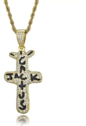 Trend Collana Uomo Donna Gioielli Ciondolo Pendente Necklace Tendenza Hip Hop Cactus Colore Collane Dorate Pendenti Per Uomo Accessori Moda Xl089-1