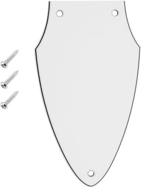 LT Easiyl 1 x 3-lagiges weißes Gitarren-Pickguard kompatibel mit Gibson Flying V-Ausschnitt-Anpassungsstababdeckung, Gitarrenzubehör, weiß, schwarz, weiß, dreischichtig, E-Gitarre