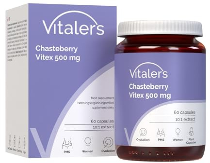 Vitaler's Chasteberry Vitex 500 mg - 60 Capsules, Vegan, 2 Months of Supplementation, No Preservatives, Pure Composition