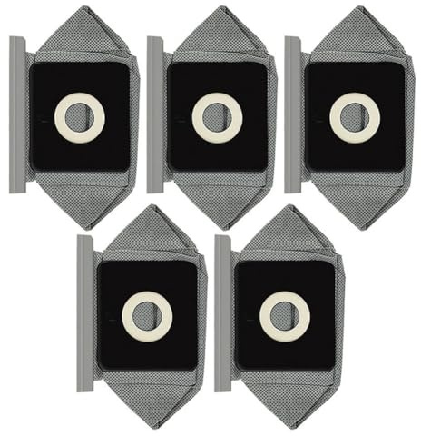 JoyousMall Lot de 5 sacs d'aspirateur réutilisables pour LG V-3700 Series, sacs à poussière lavables compatibles avec electrolux ZW1100, pièces de rechange non tissées