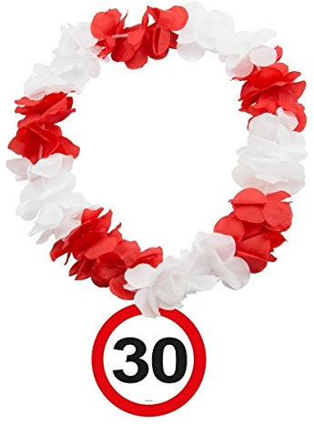 Folat 63522 Hawaiikette, rot/weiß, 1 Stk.
