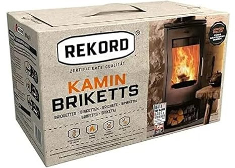 WUEFFE Mattonelle di Lignite - kg 100 - bricchetti mattonella carbone riscaldamento