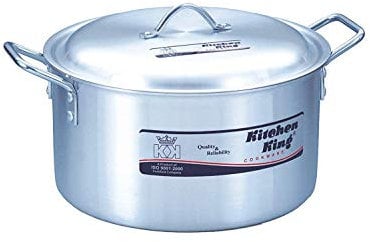 Kitchen King Stock Pots Cooking Boiling Pans Deep Catering Stockpots Casserole 7/8/9/10/11/12/13/14/15/16 Inch (10 inch)