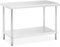 Royal Catering RCAT-120/60-NW Tavolo da Lavoro Piano di Lavoro per Cucina (120 x 60 x 85 cm, Carico max. 110kg, Piedini regolabili, Acciaio inox)
