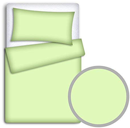 Babymam BABY BEDDING SET PILLOWCASE + DUVET COVER 2PC TO FIT JUNIOR BED (Green)