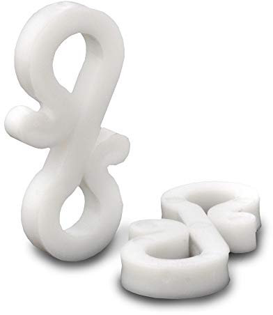 S4U Gutter Hooks, 25 White Plastic Hooks for Securing String Lights to Guttering, Indoor/Outdoor Usage, LED, 35MM Long