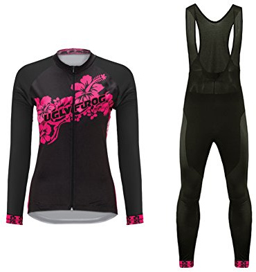 UGLY FROG Klassisch Radtrikot Damen Set Langarm Mode Herbst Sport & Freizeit MTB Fahrradbekleidung Radsport Hemd Polyester Bike Radlerhose Hervorragende Leistung CXWX03F