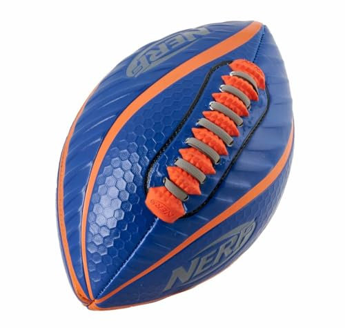 Franklin Sports Nerf Spiralgriff American Football, für drinnen und draußen, weicher Schaumstoff-Spielball, strukturierte Oberfläche, Spacelace, ultimative Spirale, 21,6 cm