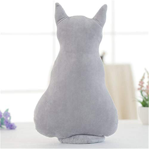 Nicole Knupfer Sofakissen in Form Einer Katze, niedliche Tier-Silhouette, weicher Plüsch, schönes Geschenk für Zimmer von Mädchen und Jungen, Plüsch (Grau,45cm)