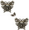 JINXM 2 Farfalla Fibbia Hasp Scatola a Farfalla Antica Fibbia Fibbia Fibbia Scatola di Legno con Chiusura a Scatto Chiusura Fermaglio Viti per Contenitore di Gioielli in Legno