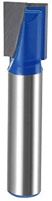 sourcing map 10mm Dia 8mm Shank Bottom Cleaning Router Bit, 2 Flutes Carbide Tipped Cutter Uncoated for Woodworking Blue