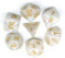 BOBOZHONG Dadi Poliedrici,7 PCS Poliedrici Dadi da Gioco, Layered Polyhedral D&D Dice, per Dungeons And Dragons DND Rpg Giochi da Tavolo MTG (Bianco)