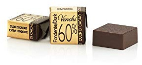 Venchi - Cubotto di Cioccolato Puro Fondente 60% in Busta Bulk, 1 kg - Vegano, Senza Glutine