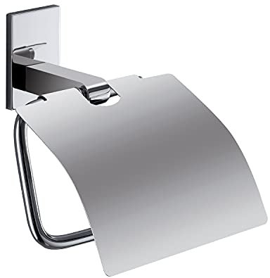Gedy G-Singapur, Toilettenpapierhalter, verchromt, Maße 15 x 14,3 x 6,8 cm, Gewicht 0,3 kg, Rollenhalter aus Edelstahl und Chromall®, 10 Jahre, Design R&S