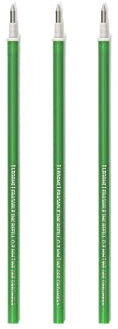 Legami – Nachfüllminen für Radiergelstifte, 3er-Set, Höhe 13 cm, wärmeempfindliche Tinte, grün, 0,7 mm Spitze.