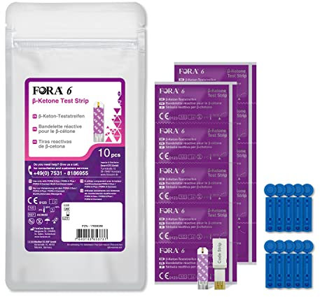 FORA 60pcs β-Keton Teststreifen mit 60 Lanzetten