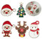 5 Stück Weihnachtsserie Pin Brosche Metall Brosche, Cartoon niedlich Brosche Kleidung Tasche Tasche Jacke Jacke Schmuck DIY Zubehör, Weihnachtsmann, Schneemann, Rentier, Weihnachtsbaum