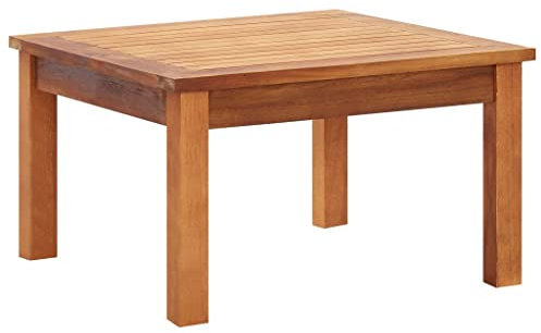 Garten-Couchtisch 60 x 60 x 36 cm Massivholz Akazie Beistelltisch Gartentisch Tisch Balkontisch Gartenmöbel Kaffeetisch Teetisch Couchtisch