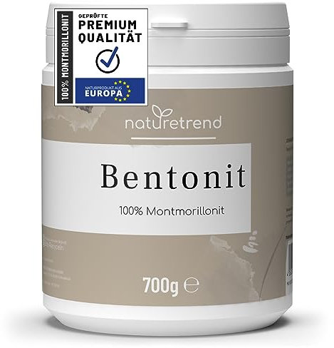 naturetrend Bentonit Pulver Montmorillonit Pulver 700g – Naturrein in Premium-Qualität – Extra fein gemahlen, Ohne Zusätze, Reine & naturbelassene Tonerde