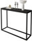 lukmebel Moderner Universal-Konsolentisch für Flur Wohnzimmer Schlafzimmer Industriestil Design laminierte Platte Platte Plus Stahlrahmen Schutzkante 30x100x80cm Schwarz/Grigia Pietra Schwarz