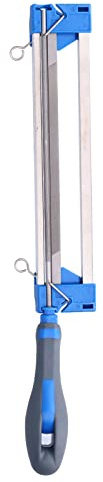 Tyenaza Affûteur de tronçonneuse 2 en 1, affûteur de fichiers Facile 5/32 11/64 Limes Rondes pour chaîne de tronçonneuse à Profil Bas 3/8