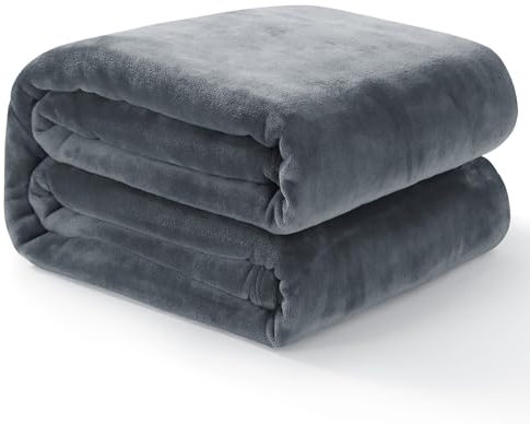 RUIKASI Kuscheldecke Flauschig Riesig Grau - 230x270 cm Decke Sofa Warm, Fleecedecke Riesen Anthrazit Couchdecke, Überwurf als Wohnzimmer Weich für Winter
