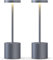 SLSMD Set of 2 Cordless Table Lamp IP54 Battery Operated Desk Lights 5000mAh Rechargeable Aluminum Metal Night Light 3 Color & Stepless Dimming Lamps Portable LED Lamps (2 Grey)