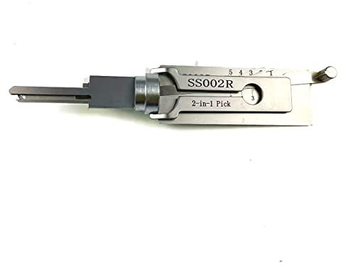 SS002R Outil de crochetage et de décodeur 2 en 1 à rainure droite pour serrure de porte S-Groove Pro 2 en 1