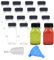 OctBird 16 Pack 4oz/125ml Plastic Juice Bottles with Tamper Seal Lids, Empty Drink Containers Reusable Bottles for Smoothie,Milk,Coffee and Other Beverages, with Brush and Funnel