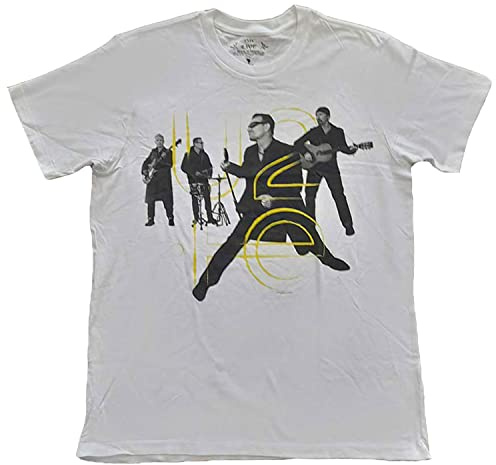 U2 Unisex T-Shirt: Live Action (Back Print) (Ex-Tour) X-Large/White/Unisex