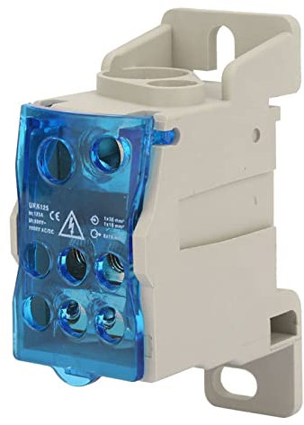 Boîte de jonction de Rail Din UKK-125A, Bornier Electrique Répartiteur Electrique Bornier rail din 16 mm² pour Armoires De Distributio armoires haute tension