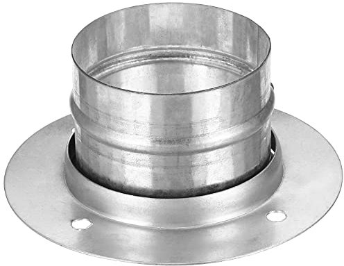 PATIKIL 4 Duct Connector, Metal Flange Fitting Duct Air Tight Couplings Vent Extension with Flange for Heating Cooling Ventilation HVAC System