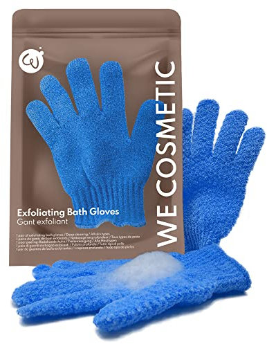 2x Gants Exfoliants Pour Le Corps | Gommage Et Gant De Crin | Gant De Toilette Adulte - WE COSMETIC (Medium Exfoliation)