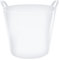CABLEPELADO Capazo Uso alimentario de plástico, Cubo alimentario de plástico, Balde para Alimentos, 25 litros, Diametro Superior: 35 cm, Diametro Inferior: 26 cm, Altura: 30 cm, Color Blanco
